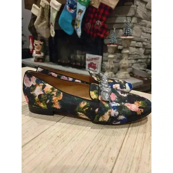 Seychelles Women's Floral Loafers 10 Multicolor Rhinestone Accent Cottagecore - Picture 7 of 12
